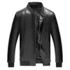 Veste en cuir Pu pour hommes d'âge moyen, col rond, mince, Pu, petit ami, moto, nouveau modèle, printemps et automne