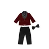 Gentleman Kids 1 an Robe d'anniversaire bébé garçons en velours veste pantalon pantalon pographie enfant