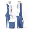 Chaussures de danse LAIJIANJINXIA 20CM/8 pouces PU supérieur femmes plate-forme fête talons hauts bottines modernes pôle 499