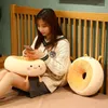 Pillow Soft And Comfortable Cartoon Round Hole Bread-shaped Thigh Support Plush Tatami Pudding BuRound S