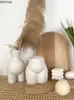 Creative Ceramic Abstract Human Body Vase Crafts Living Room Cabinet Desktop Flower Arrangement Halvlängd Vase Hemdekoration 240311