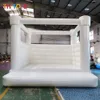 4.5x4.5m (15x15ft) Com ventilador ao ar livre Inflável Casamento Bouncer Branco Topo Jumper Castelo Bouncy