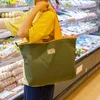 Sacs de courses pliables pour femmes, sac de rangement étanche, sac à main de grande capacité pour les petits pains aux légumes achetés sur le marché