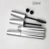 10ml Refillable Empty Lipgloss Eyel Eyeliner Brush Tubes Ctainers Round Shape Sier Cosmetic Packaging Lip Gloss Bottle l0vU#