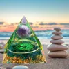 Crystal Energy Orgonit Piramida Zbierz bogactwo dobrobytu Peridot Healing Gem Stone emf czakra ozdoby 240314