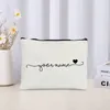Storage Bags Custom Name Cute Heart Makeup Bag Women Wedding Bachelor Party Gift Travel Cosmetic Organizer Side For Ladies Luxury Purse