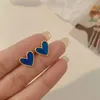 Ohrstecker Blue Love Damen Temperament Internet Celebrity Klein und exquisit Girly Herz Süßer Stil Schmuck Großhandel