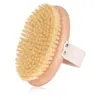 TREESMILE Sisal naturel exfoliant brosse sèche en bois Massage corps brosse plante fibre cactus brosse de massage D30 240312