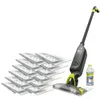 Shark VM252P10 VACMOP Pro Cordless aspirapolvere per pavimenti duri con fari a LED, cuscinetti usa e getta 12 Oz.Soluzione detergente, grigio antracite