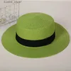 Geniş Memlu Şapkalar Kova Şapkaları 2021 Yeni Yaz Plajı Şapkası Unisex Paper Hasır Şapka Geniş Kötü Kohyan Şapka Güneş Şapkası Kadınlar Erkek L240322