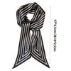 Scarves Female Shawl Ribbon Headband Printing Wraps Stripe Neckerchief Small Long Scarf Silk Korean Style Printed