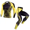 Men's Thermal Underwear Compression Winter Grassroots Clothing Sportswear Long Johns Male 2 Piece Set