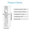 mini Nano Mist Sprayer Cooler Facial Steamer Humidifier USB Rechargeable Face Moisturizing Nebulizer Beauty Skin Care D7tq#