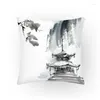 Pillow Chinese Comfortable Chair Cover Ramadan Decoration 2024 Covers Decorative Mountain Vintage Style Square Throws Home E2316