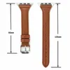 Titta på Bands Ultra Thin Leather Strap Lämplig för Watch Strap 44mm 40mm 41mm 49mm 42 45mm armband Womens Armband Iwatch Series 9 8 7 6 5 4 3 SE Ultra 2 24323