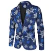 Alla hjärtans gåva Mens Fashion Suit Party Coat Casual Slim Fit Blazer Buttons Suit 3D Hjärttryck Målning Blazers Jacket Män 240309