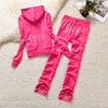 Designer Juicy Tracksuit Womens Tracksuit Set Coutoure Autumn Spring Women Sport Red Suit Slim Casual Velvet Women Set Track Suit couture Juciy Coture Sweatsuits xx