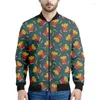 Giacche da uomo Cartoon Patatine fritte Giacca grafica per uomo Cerniera stampata 3d Cappotto allentato casual Primavera Autunno Zip Up Bomber Felpa