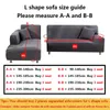 Elastic Jacquard Tyg Sofa Cover Stretch Couch Cover Section L Form Sofa Slipcover Corner Fall för vardagsrum 1/2/3/4 SEAT 240313