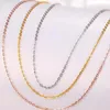 Chains Real 18K Gold Necklace Classic O-Shaped Design Pure AU750 Simple Fashion Fine Jewelry Gift For Women