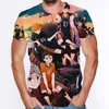 Haikyuu !! Volleyball Youth Full-Color 3D Digital Printed Short Sleeved T-Shirt kläder kan göras på plats