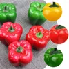 Decorative Flowers 6 Pcs Simulation Bell Pepper Model Artificial Plants Restaurant Display Vegetable Poly Dragon Ornament Po Prop