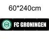 Accessories Holland FC Groningen Flag Black 60x240cm Decoration Banner for Home and Garden