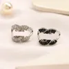 20 stijl luxe klassieke designer ring 18K verguld voor vrouwen mannen brief elegante stijl ringen bruiloft cadeau sieraden