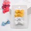 100st/Lot 1.4 -tums mini Grosgrain Ribbon Bow Hair Clips Tiny Bow Hairpins For Kids Baby Girl Hair Accessories 240321