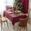 Christmas Plaid Tablecloth Festive Checkered Table Cover Xmas Party Dinner Washable Reusable Table Cloth Desktop Decoration 240322