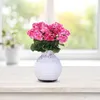 Dekorativa blommor Simulerade Begonia Flower Geranium Artificial Wedding Home vardagsrum Dekoration