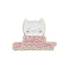 Broches alfinetes para mulheres moda broche alfinetes clipes desenho animado animal gato carta não me diga o que fazer para vestidos panos bolsas decoração esmalte joias crachá atacado