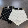 PREPOMP Primavera Verão Chegadas Cintura Alta Diamantes Shorts Streetwear Mulheres GA134 240312