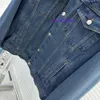 24ss Paris Italian men's denim jacket purple jeans casual street fashion designer jacket top quality couple G letter vintage denim jacket 2102