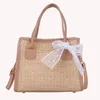 Świecka plażowa torba na ramię letnie koronkowe składanie ręcznie tkaninowe torebki torebki torebki Podróż dla kobiet