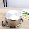 Dubbele ketels roestvrijstalen theepot pot multifunctioneel met glazen deksel huishoudelijke keuken voedsel kookkanalen