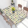 Table Cloth Tiny Stem Zest Orla Kiely Pattern Rectangular Tablecloth Oilproof 4FT Covers