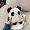 Sacs à provisions femme chaîne sac Panda petit rond mignon dessin animé en peluche bandoulière personnalité fille doux messager