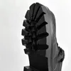 Casual Shoes Hight Quality 2024 Spring Street Style Black Teenagers Men Leather Daily Banket Dress 5cm Höjande effekt