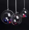 Juldekorationer bollar Öppnande transparent hängande julboll Baubles Clear Plastic Christmas Bauble Ornaments Gift5823210