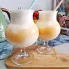 Vinglas 2 st runda cocktailglas Transparent glasspudding dessert cup hemfest kaffe juice stor kapacitet 500 ml