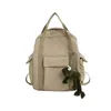 Backpack Korean Canvas For Student Solid Color School Bag Teenager Large Capacity Travel Rucksack High Quality Bookbag