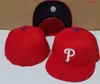 Heren Baseball Phillies Hoeden met maatvoering NY Snapback-hoeden World Series wit Hip Hop SOX Sportpetten Chapeau Grijs Stitch Heart "Series" " Love Hustle Flowers voor dames