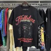 High Street Fashion Hellstar Creative Fun Stiring Eye Print Double Garn Pure Cotton Casual Short Sleeve T-shirt för män och kvinnor