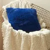 Pillow Soft Plush Throw Pillowcase 43x43cm Soild Color Fur Square Covers For Office Sofa Car Chair Living Room Home Decoration