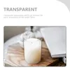 Candle Holders 2 Pcs Shade Windproof Lampshade Home Accessory Desktop Cover Glass Cloche Transparent Holder