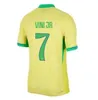 2024 Casemiro Jesus Brasils Soccer Jersey 24 25 Richarlison 2025 Camiseta Raphinha Paqueta Vini Jr Rodrygo Brasil Football Shirt Men Kids Uniform Fans Spelare Neymar