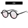 2 pcs Fashion luxury designer New Artistic Round Frame Sunglasses Korean Edition Instagram Fashion and Modern Mens and Womens Concave Shapes Versatile Flat Mirror