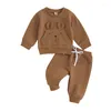 Set di abbigliamento Set di vestiti per neonato per bambino Autunno Inverno Completo di felpa Felpa carina Pantaloni lunghi