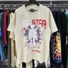 American fashion brand Hellstar abstract character print rap Ins casual short sleeved T-shirt for men and women